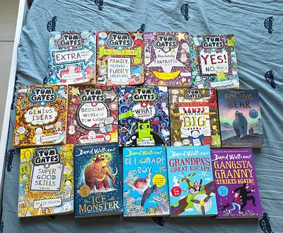 Collection of children’s books — Tom Gates series + David Walliams
