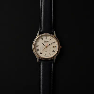 Seiko Quartz Classic Men's Watch with Leather Strap