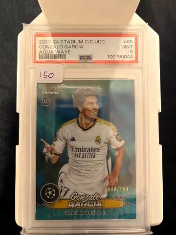 Graded 2023-24 Stadium Club UCC Gonçalo Garcia Chrome UEFA /250 #66 -PSA Mint 9