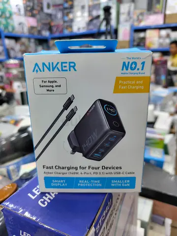 Anker 140W 4-Port Fast Charger with USB-C Cable