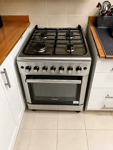 GE Profile 4-Burner Free-Standing Gas Cooker with Oven - Stainless Steel