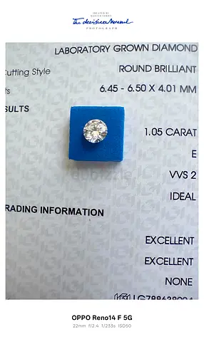 Lab Grown diamonds with IGI Certificate