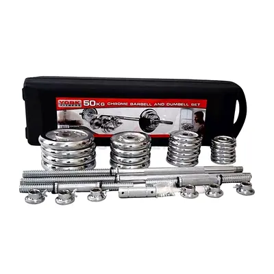 50kg dumbbells and Barbell set steel