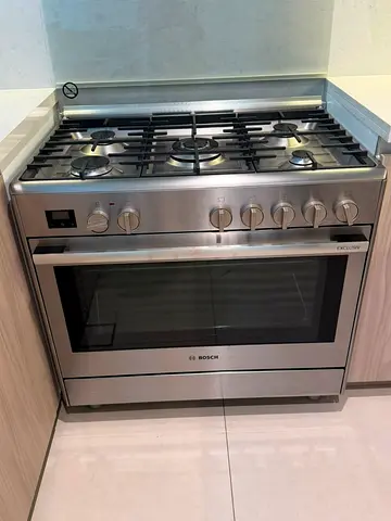 Bosch Series 8 Top Gas Oven Electric Combination Stove 90x60cm 5barner