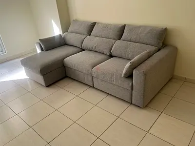 Comfortable IKEA Eskelstuna Sofa Bed light gray with Storage