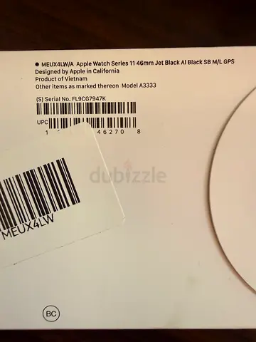 Apple Watch S11 46mm Jet Black M/L