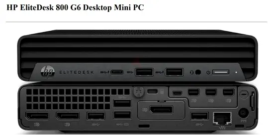 HP EliteDesk 800 G6 Desktop Mini + HP E22 G4 FHD MONITOR 21.5"