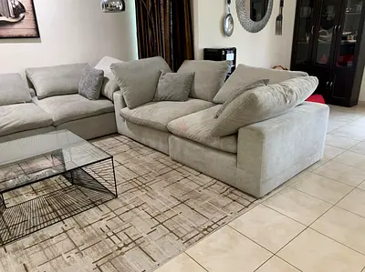 Selling high-quality Pan home pianca feather 🪶 filled Modular Living room Sofa