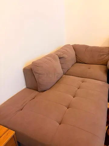 Brown Corner Sofa with Chaise