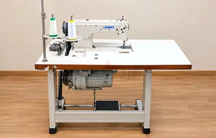 4 Juki Industrial Sewing Machines with Motor and Worktable - Good Working Condition