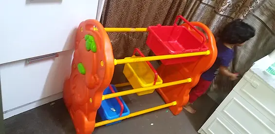 Multi-tier Plastic Toy Organizer / Play Shelf for Kids