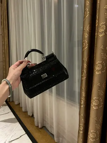 DOLCE & GABBANA Sicily Crystal-Embroidered Women's Bag