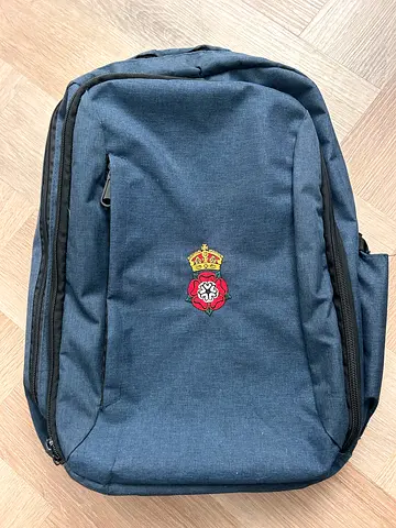 RGS School - Dark blue zip-up backpack with embroidered crest