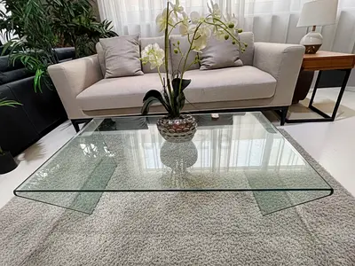 Modern All-Glass Coffee Table