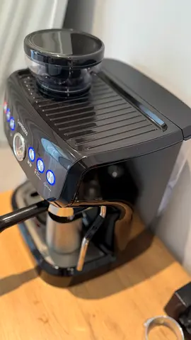 Used Black Espresso Coffee Machine with Steam Wand - Good Condition