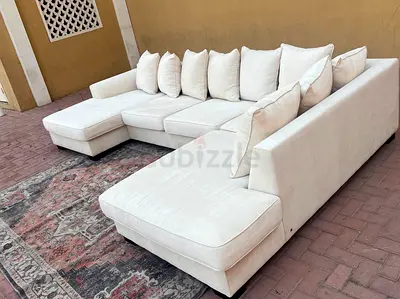 As new the One Kingstone U shape sofa beige