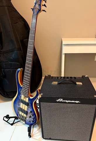 Bass guitar and bass amplifier