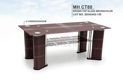 Brown Glass Top TV Cabinet / Entertainment Center - Model MH CT80