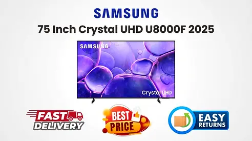 75 Inch UHD TV Abu Dhabi - Samsung U8000F Crystal 2025 - Like New - FREE DELIVERY, WARRANTY