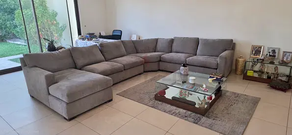 As new crate And Barrel Axis U shape sofa