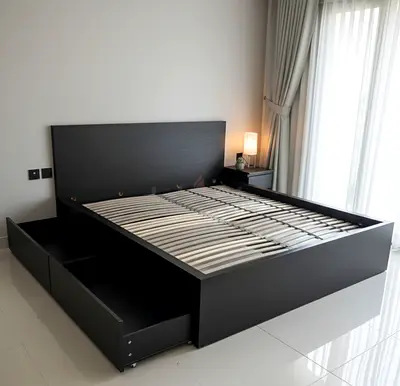 Ikea malm  king bed with ikea mattress like new Excellent condition