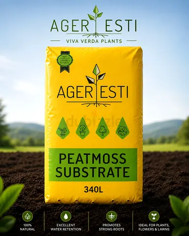 AGER ESTI Peat Moss Substrate – Premium Growing Medium for Plants (340L)