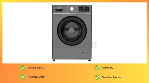 Aftron Front Load Washing Machine, 6 kg, 1200 RPM, Grey 12 Months Warranty