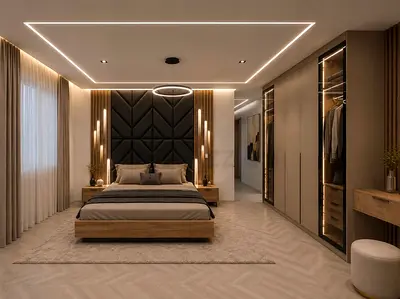 Luxury design bed room set with closet
