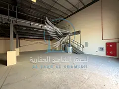 Brand-new warehouse for rent in Industrial Area 18, 2,900 sq ft, 2 mezzanines, full fire system, sto