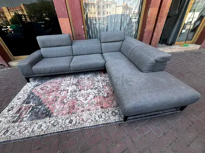 Natuzzi Italian L shape sofa Feather filled