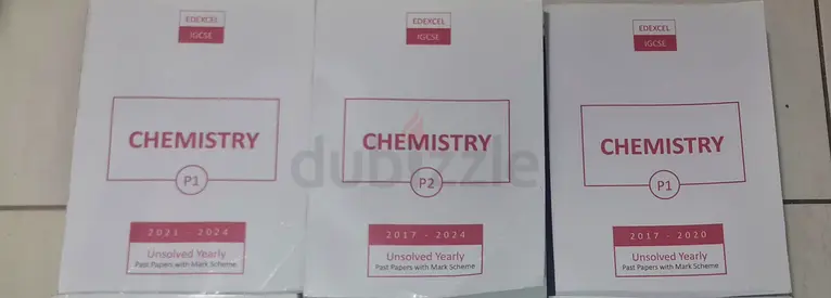 Set of 3 Chemistry Unsolved Yearly Past Papers (P1 & P2) | Edexcel GCSE