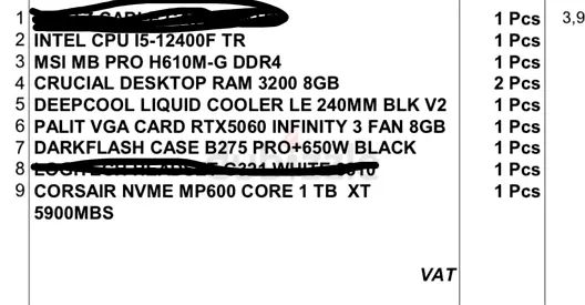 Gaming PC – RTX 5060 8GB, i5-12400F, 16GB RAM, 1TB NVMe, Liquid Cooled