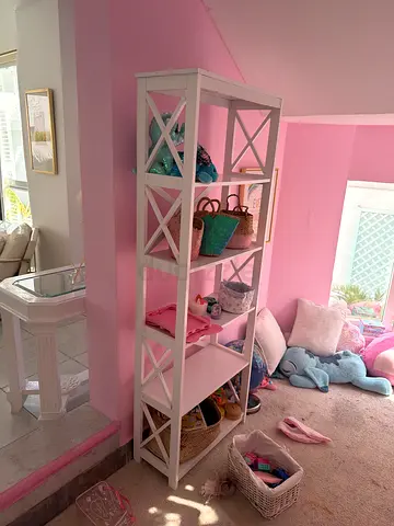 White wooden shelf