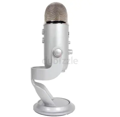 Blue Yeti , Professional microphone For podcast and voice over recording Stand - Silver