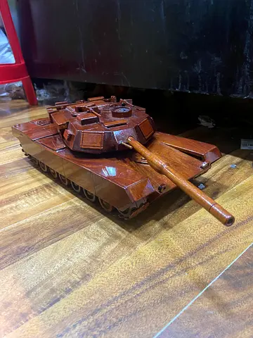 Wooden Tank Model-34cm length