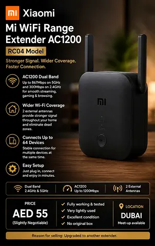 Xiaomi Mi WiFi Range Extender AC1200 (RC04) - Good Condition