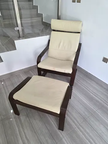 IKEA Poäng Armchair with Matching Footstool