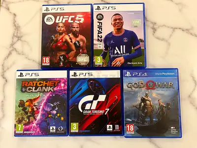 5 PlayStation Games Bundle – PS5 + PS4 Selling all 5 original PlayStation disc games: • UFC 5 – PS