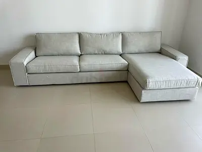 Ikea kivik L shape sofa beige
