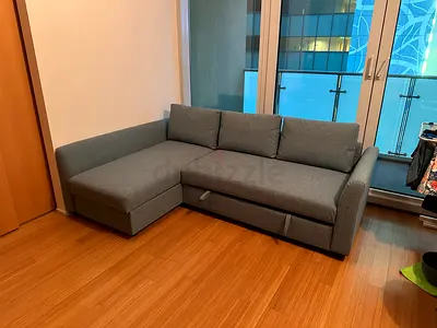 IKEA Holmsund L-shape sofa bed with storage