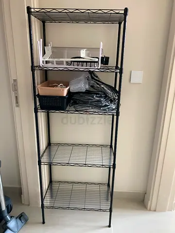 Black Metal Wire Storage Shelving Unit - 5 Tier