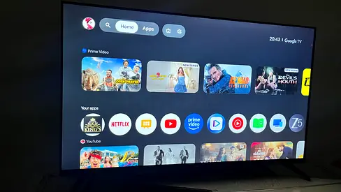 43 Inch QLED Smart TV Full HD, Google TV with Voice Remote & Google Assistant