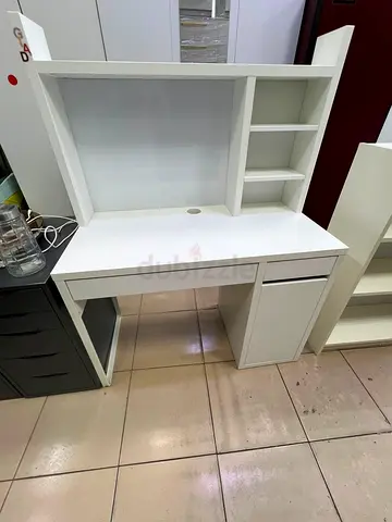 IKEA MICKE Desk with High Add-on Unit White