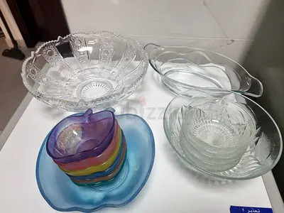 Set of Decorative Glass Serving Bowls and Dishes - Mixed Styles