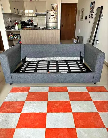 Grey fabric sofa bed vimle excellent condition