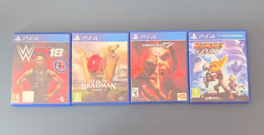 PS4 game bundle: WWE 2K18, Don Bradman Cricket 17, Tekken 7, Ratchet & Clank