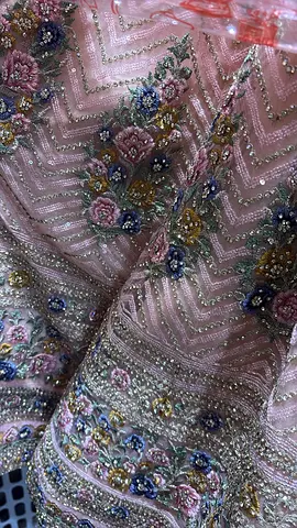 Lengha Embroidered Peach Silk Medium