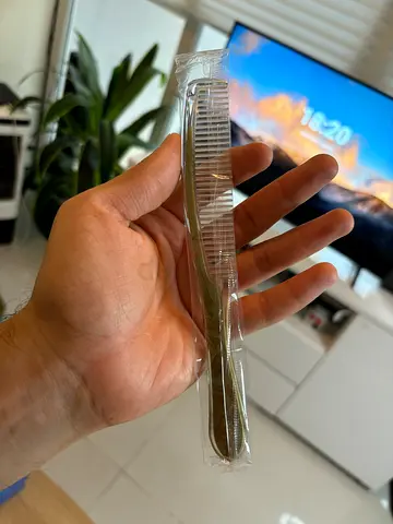 NEW UNUSED Hair Comb with Ergonomic Handle - Transparent - UNISEX - Static Free Plastic