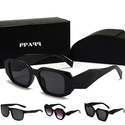 Black Chunky Frame Sunglasses with Case (Like Prada-style) - Unisex
