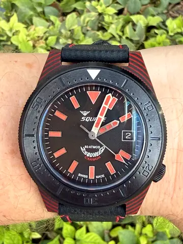 Squale 60 Atmos T\-183R Red Carbon – Limited Edition Super Rare